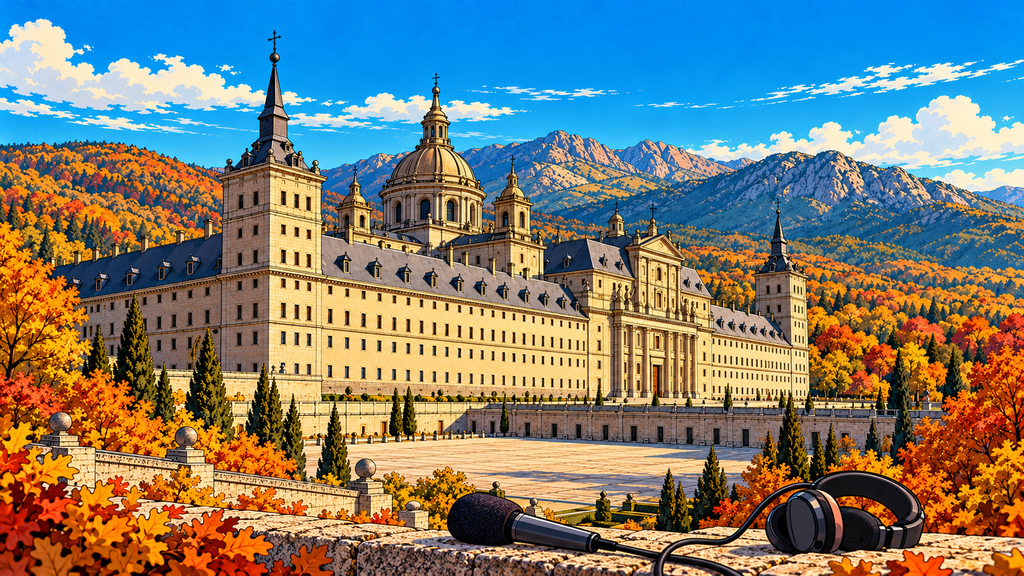 Hacer radio con el Monasterio tan cerca hace que este pódcast especial desde San Lorenzo de El Escorial sea aún más alucinante.
